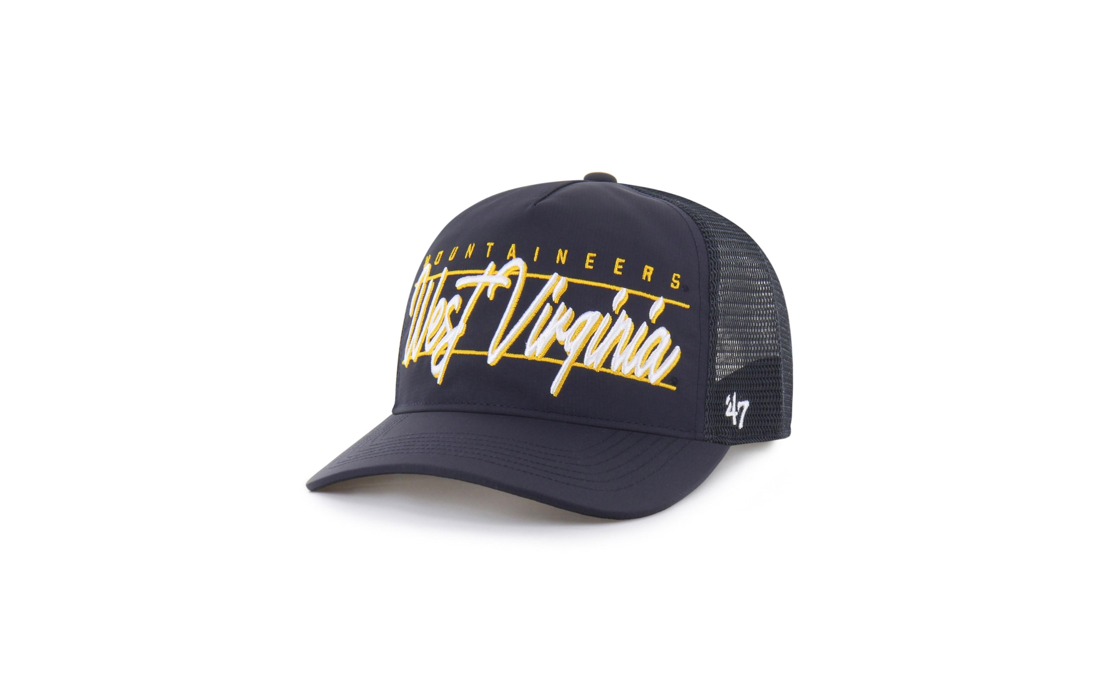 '47 Brand Men's and Women's Navy West Virginia Mountaineers brrr° Condor Mesh Hitch Adjustable Hat