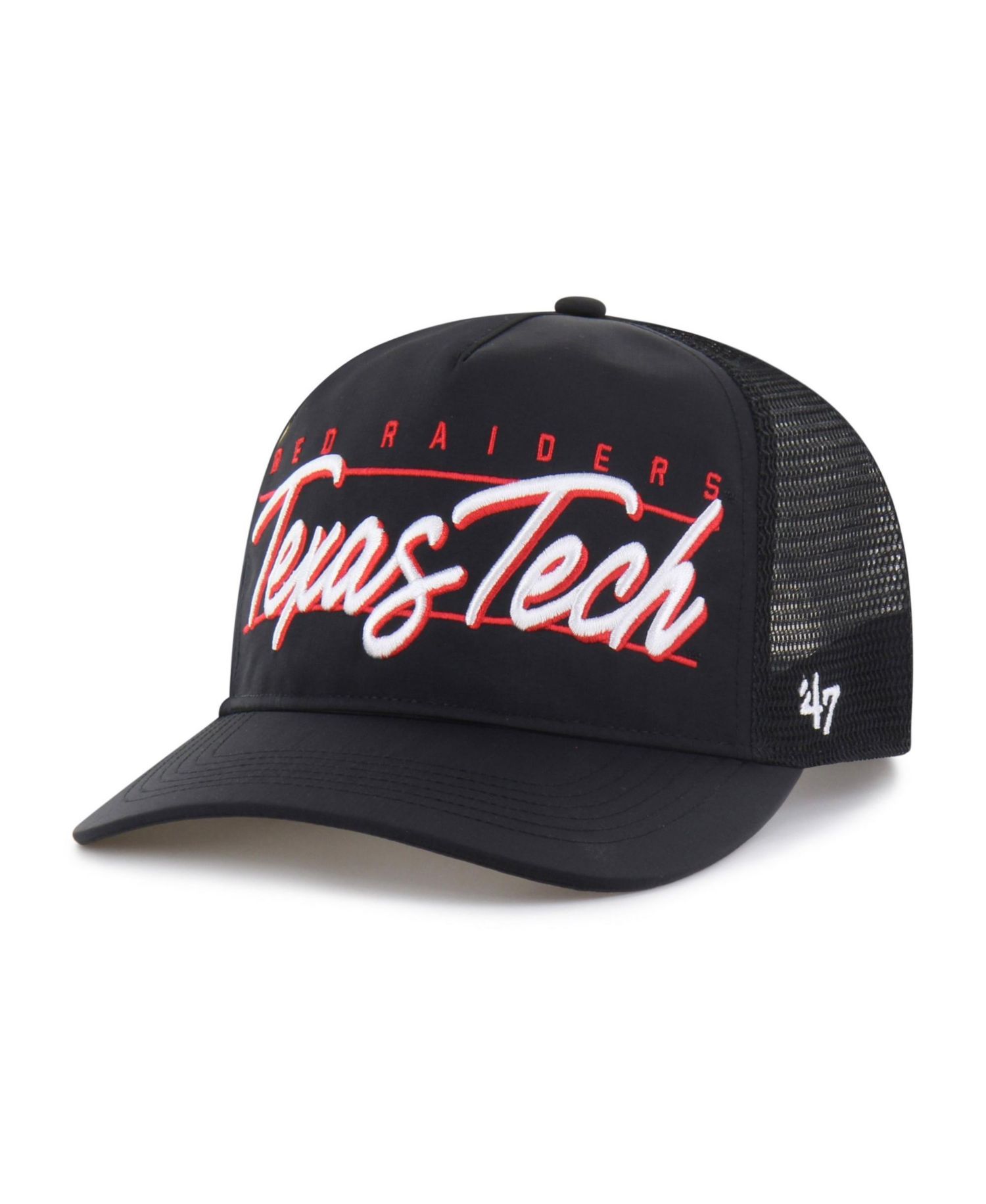 Men's and Women's '47 Black Texas Tech Red Raiders brrr&deg; Condor Mesh Hitch Adjustable Hat