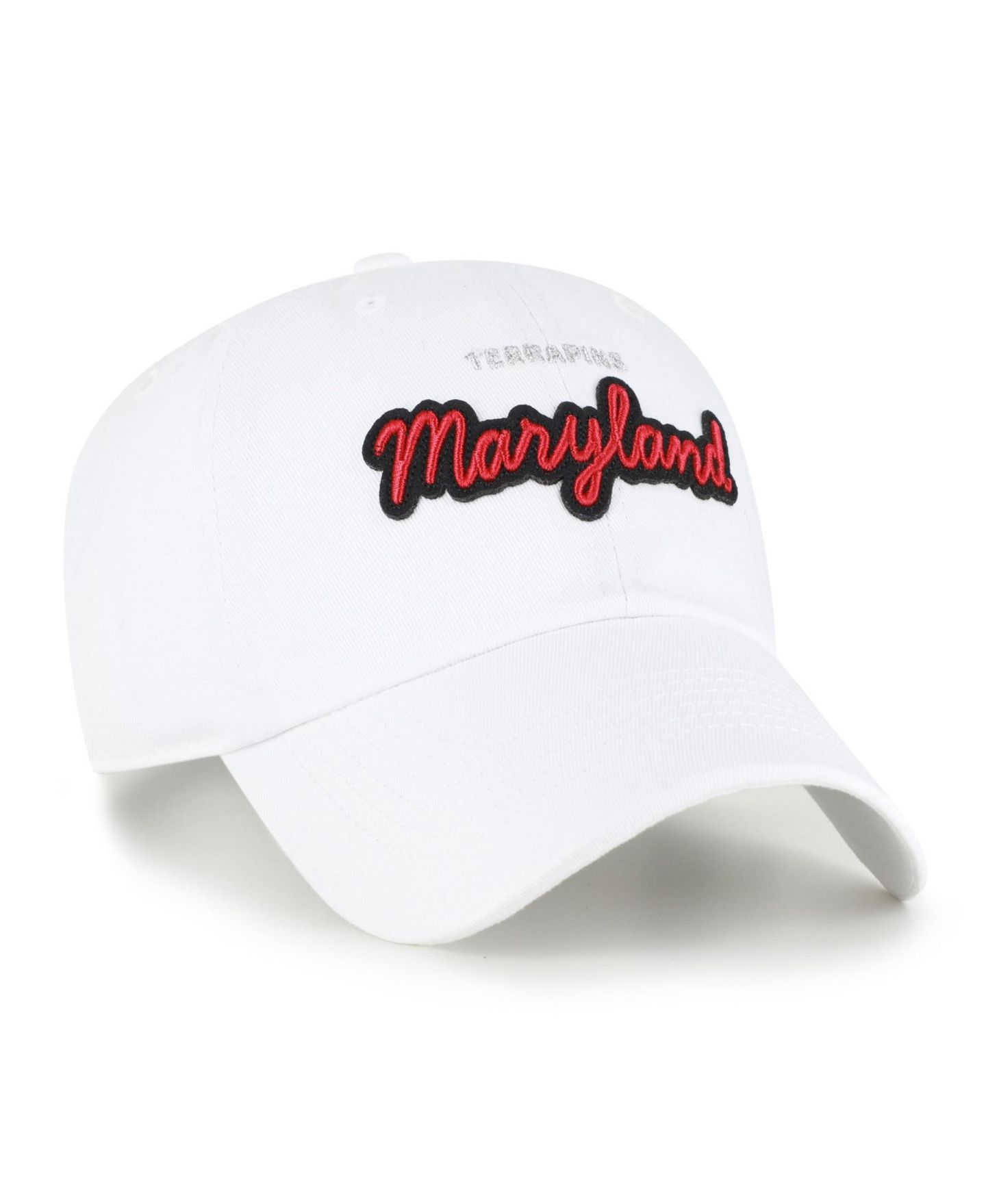 Женская кепка '47 Brand White Maryland Terrapins Trendy Script Clean Up Adjustable Hat — фото 2