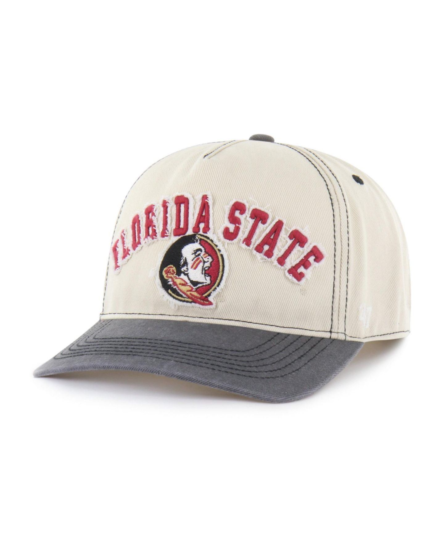 Кепка '47 Brand Tan/Black Florida State Seminoles Well-Worn Calderwood Hitch Adjustable Hat — фото 2