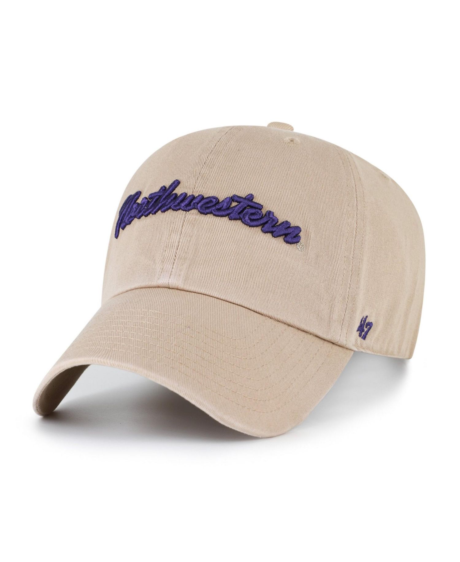 Men's '47 Khaki Northwestern Wildcats Vault Clean Up Adjustable Hat