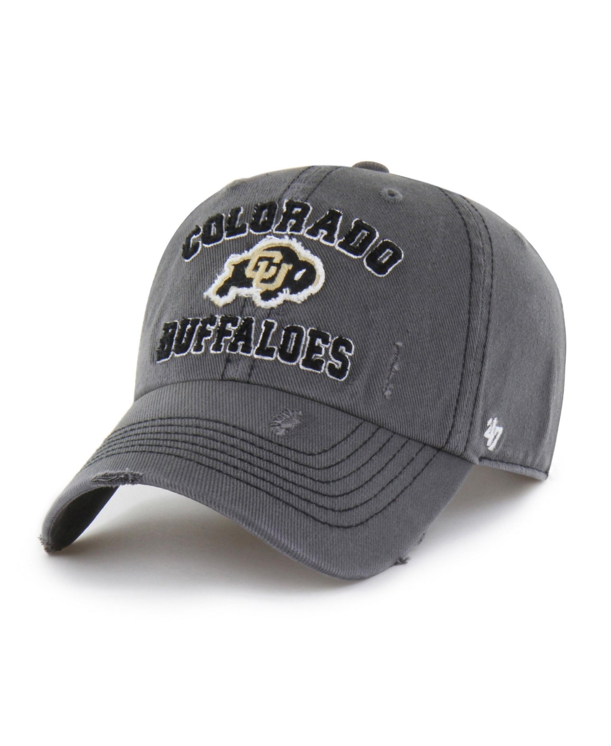 '47 Brand Men's and Women's Charcoal Colorado Buffaloes Well-Worn Seymore Clean Up Adjustable Hat