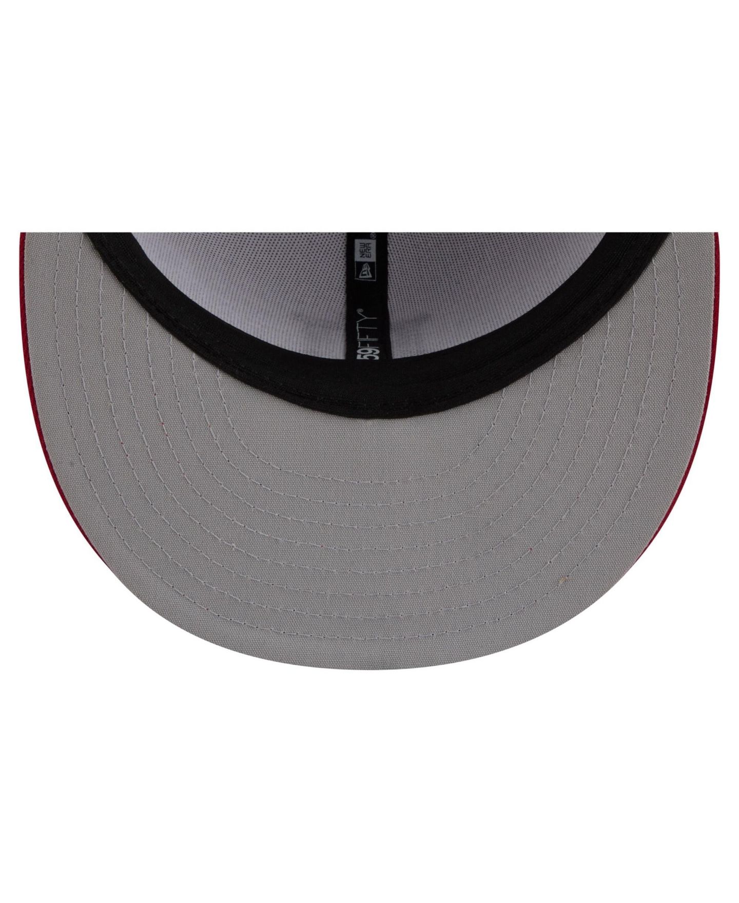 Мужская кепка New Era White/Crimson Indiana Hoosiers On-Field Baseball Fitted Hat — фото 5