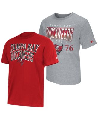 Men's  Red/Heather Gray Tampa Bay Buccaneers Two-Pack Logo T-Shirt Set
