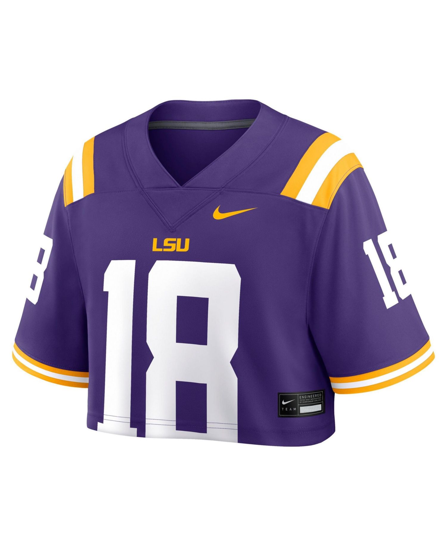 Women's Purple LSU Tigers Game Crop Top Jersey