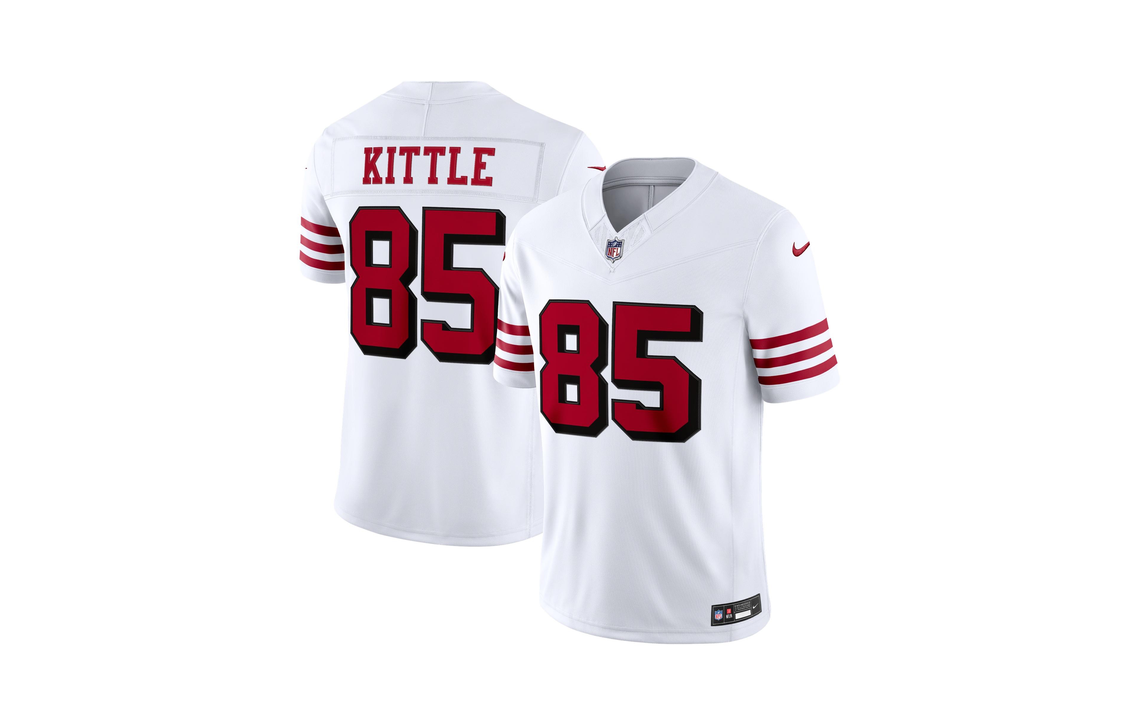 Nike Men's George Kittle White San Francisco 49ers Alternate Vapor F.u.s.e. Stitched Limited Jersey