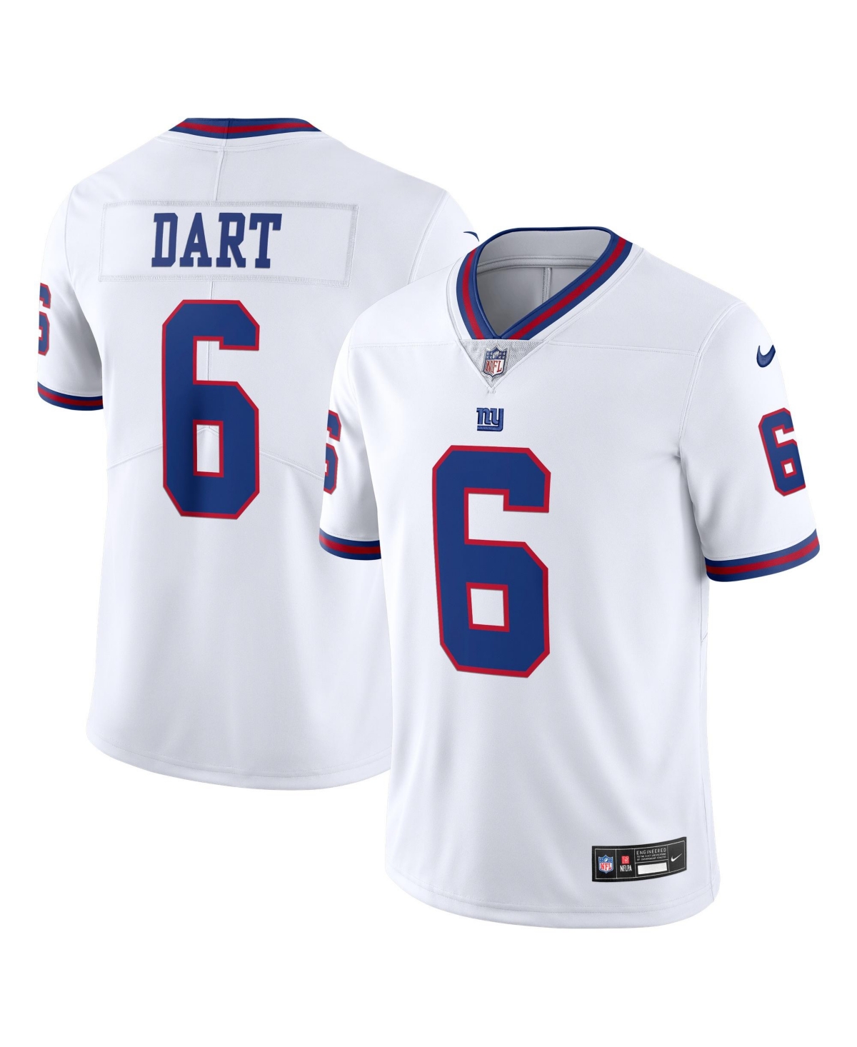 Nike Men's Jaxson Dart White New York Giants Vintage White Vapor Untouchable Stitched Limited Jersey