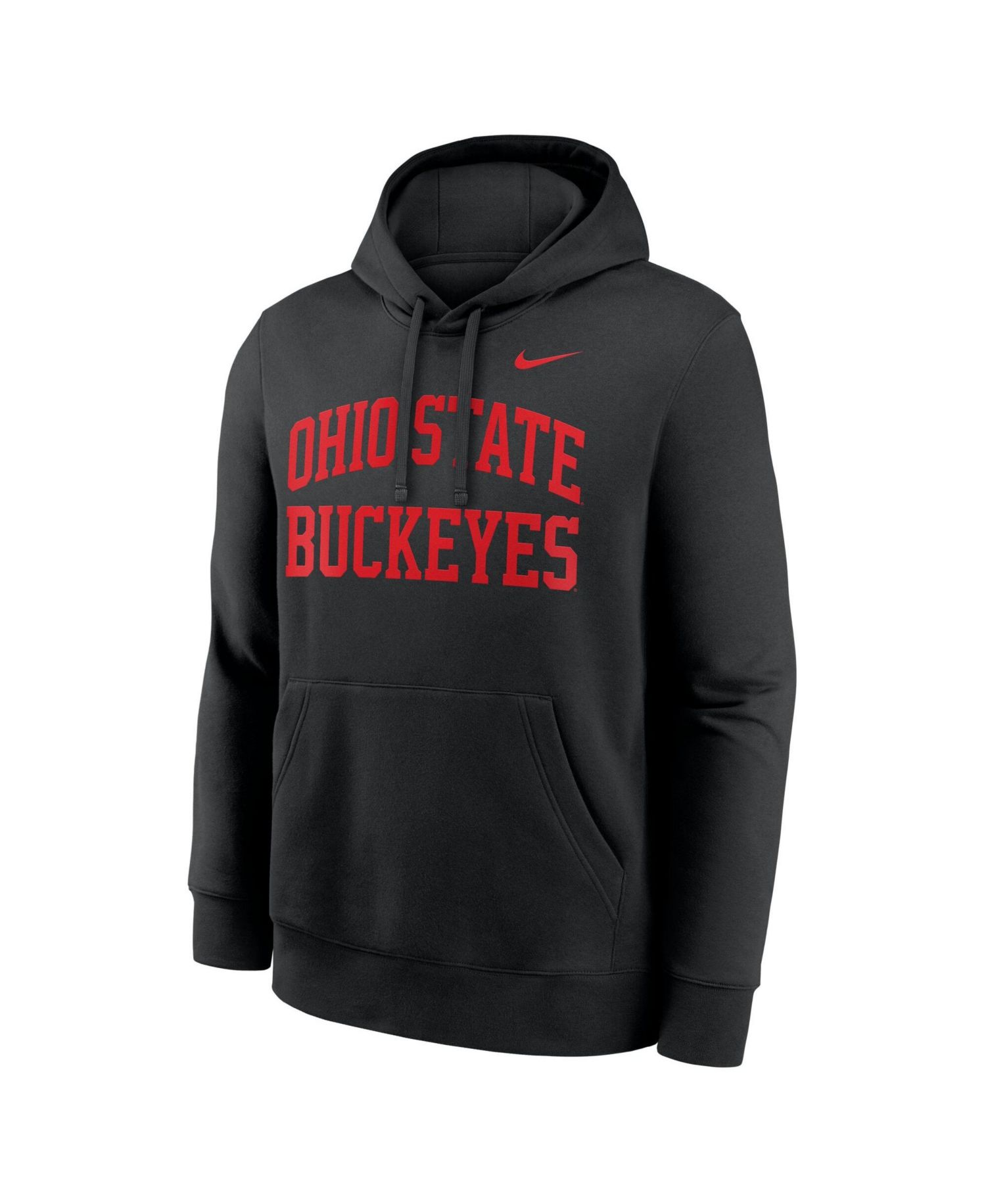 Men's Black Ohio State Buckeyes Primetime Arched Club Fleece Pullover Hoodie
