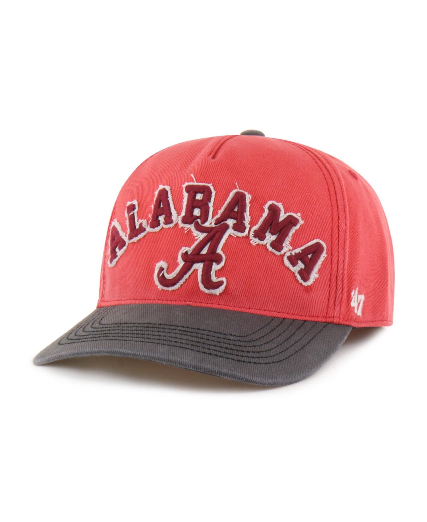 Men's and Women's '47 Red/Black Alabama Crimson Tide Well-Worn Calderwood Hitch Adjustable Hat