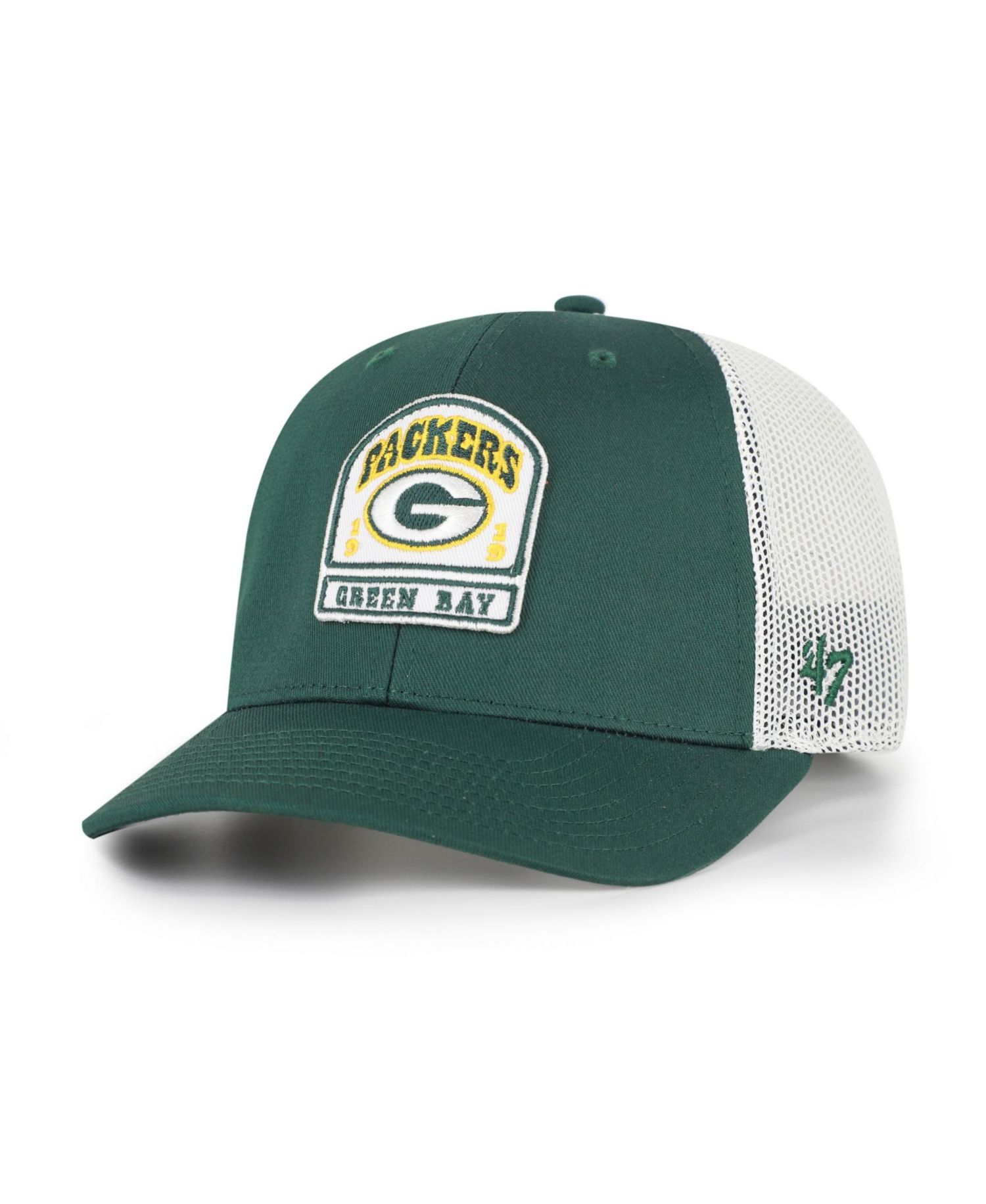 Men's '47 Green Green Bay Packers Headstone Trucker Adjustable Hat