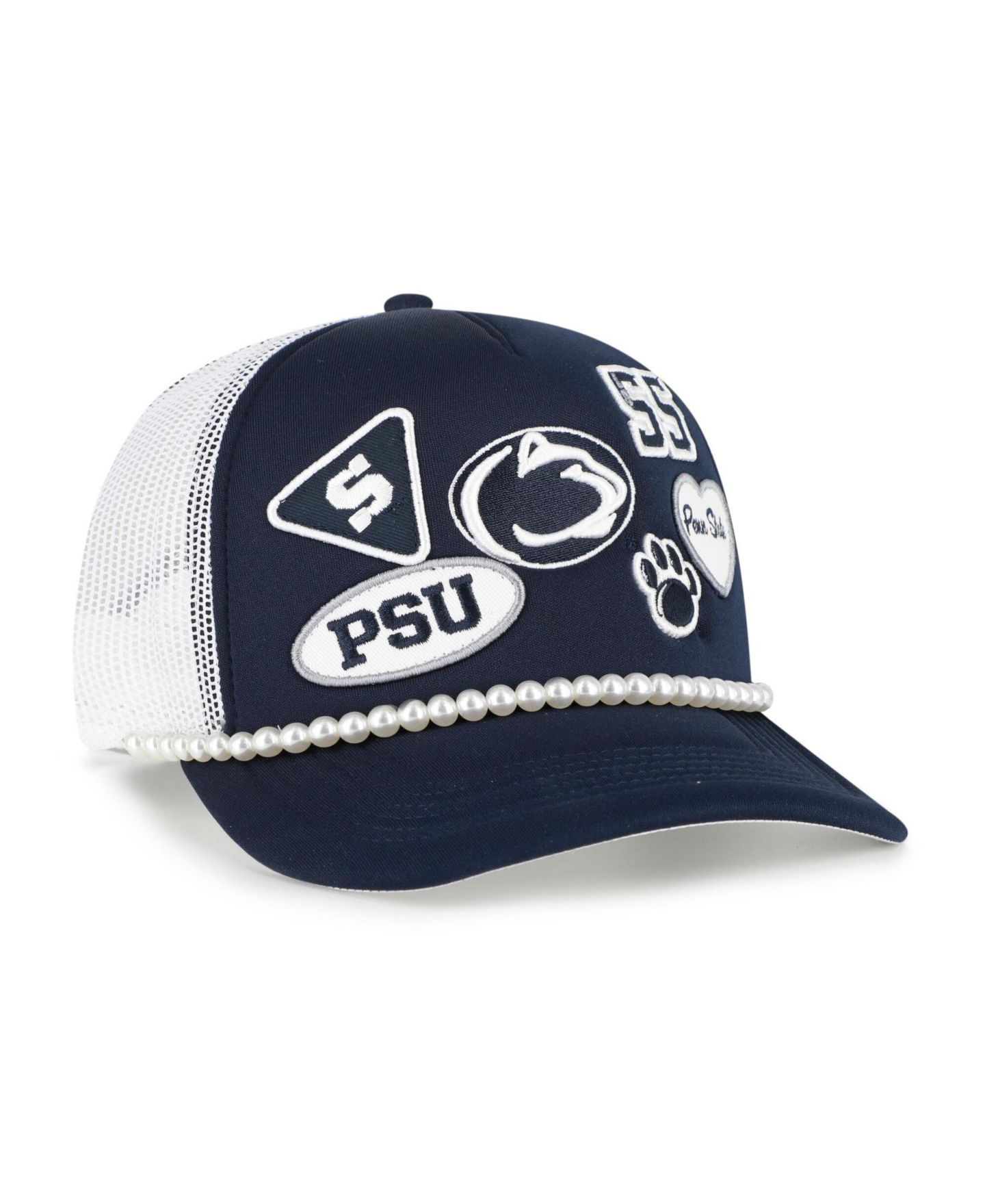 Мужская кепка '47 Brand Navy/White Penn State Nittany Lions Rally On Hitch Adjustable Hat — фото 2