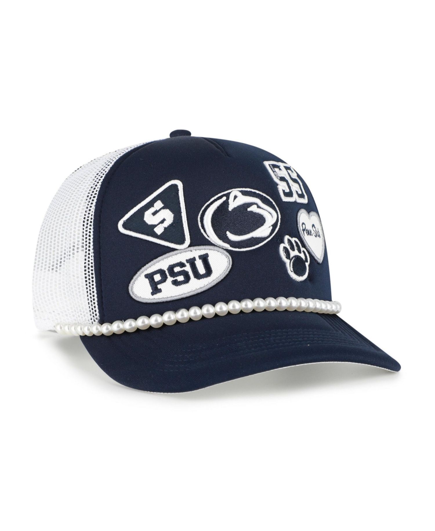 Men's '47 Navy/White Penn State Nittany Lions Rally On Hitch Adjustable Hat