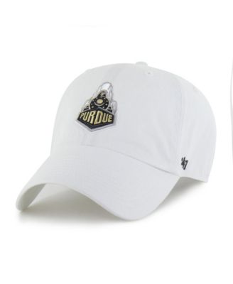 Men's and Women's '47  White Purdue Boilermakers Mascot Clean Up Adjustable Hat