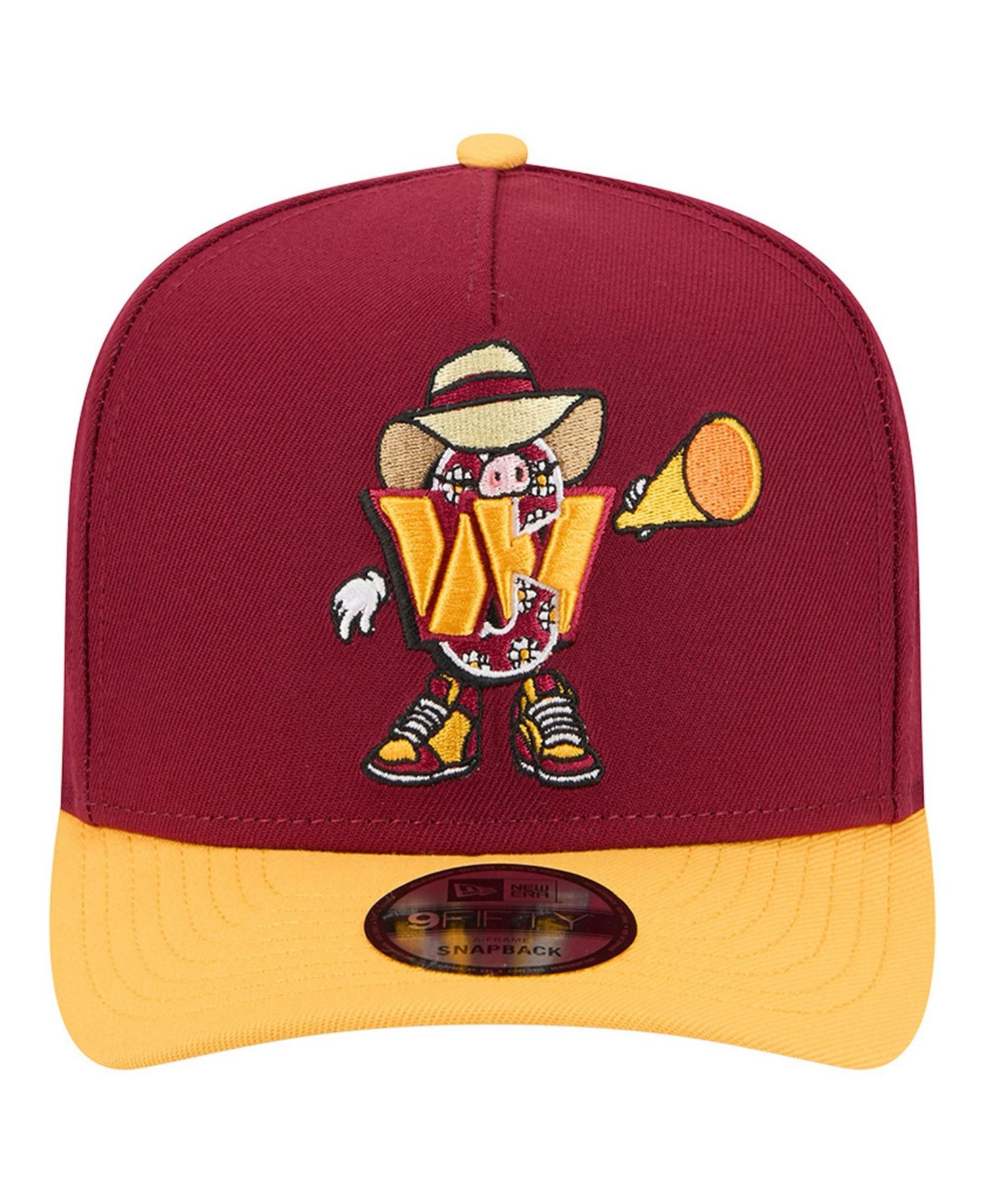 Men's Burgundy/Gold Washington Commanders Cartoon A-Frame 9FIFTY Snapback