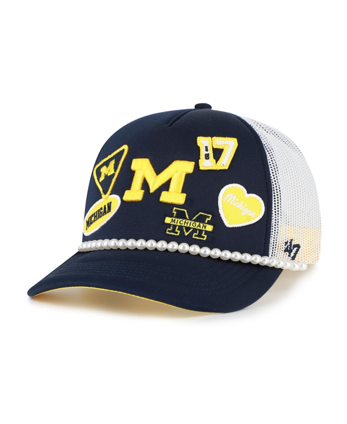 '47 Brand Men's Navy/White Michigan Wolverines Rally On Hitch Adjustable Hat