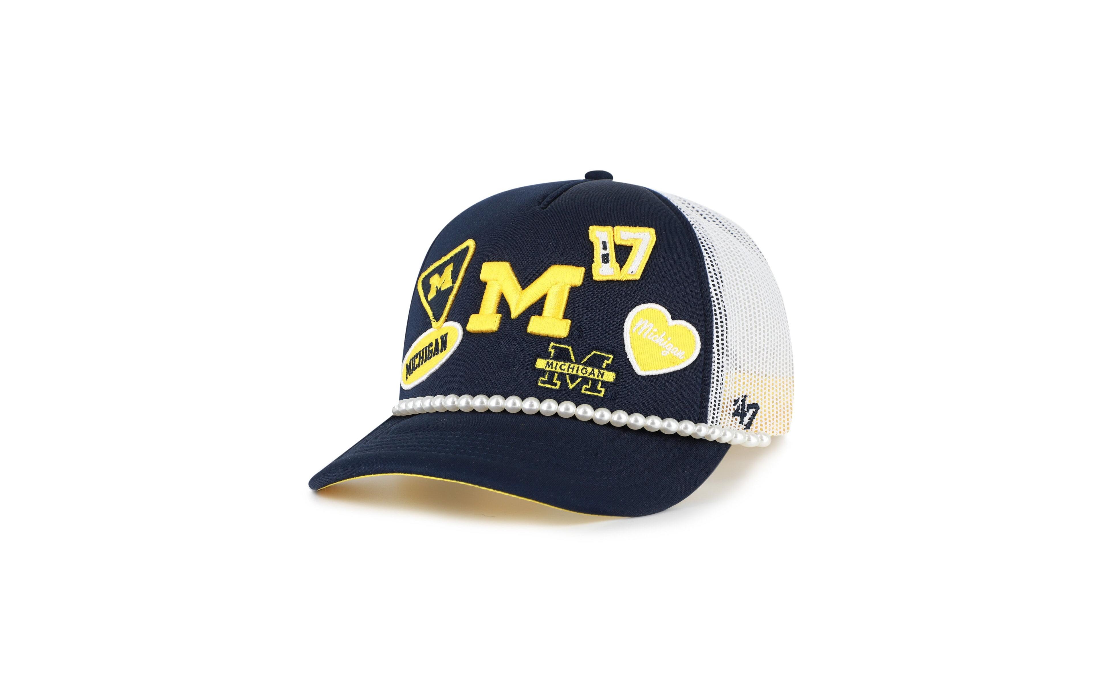 '47 Brand Men's Navy/White Michigan Wolverines Rally On Hitch Adjustable Hat