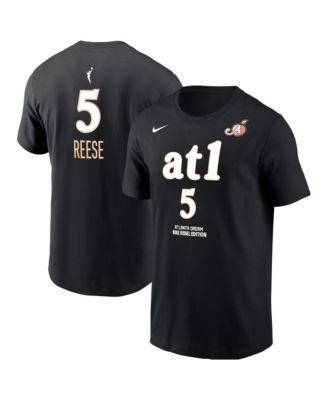 Men's Angel Reese Black Atlanta Dream Name & Number Rebel Edition T-Shirt