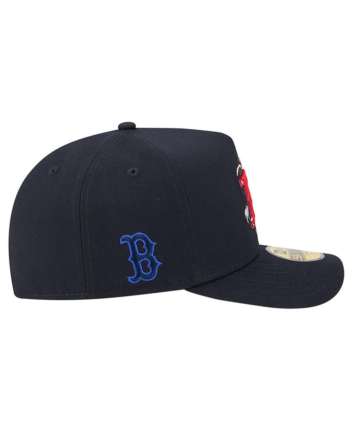 Men's Navy Boston Red Sox Cartoon A-Frame 59FIFTY Fitted Hat