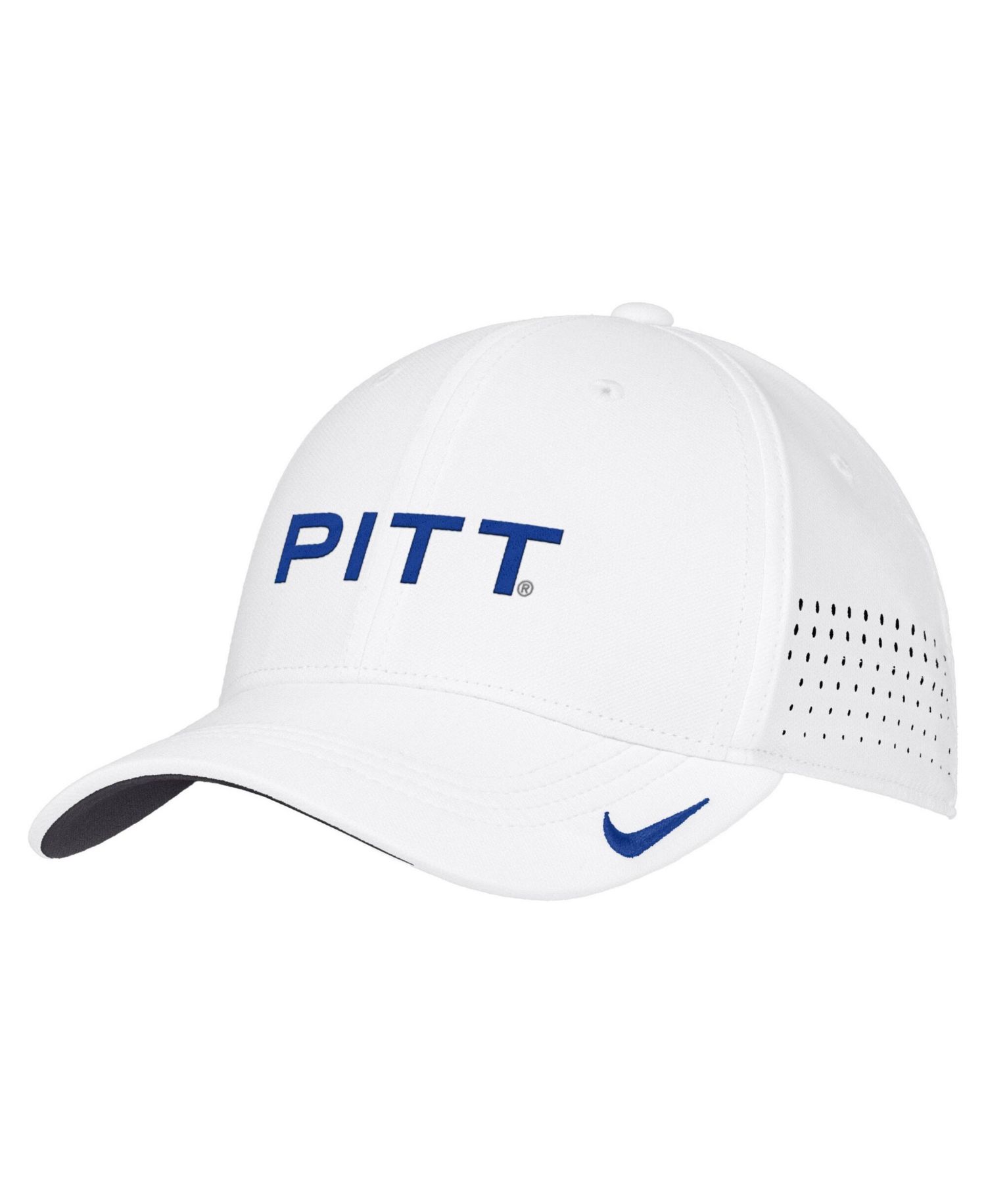 Men's White Pitt Panthers 2026 On-Field AeroBill SwooshFlex Dri-FIT Hat
