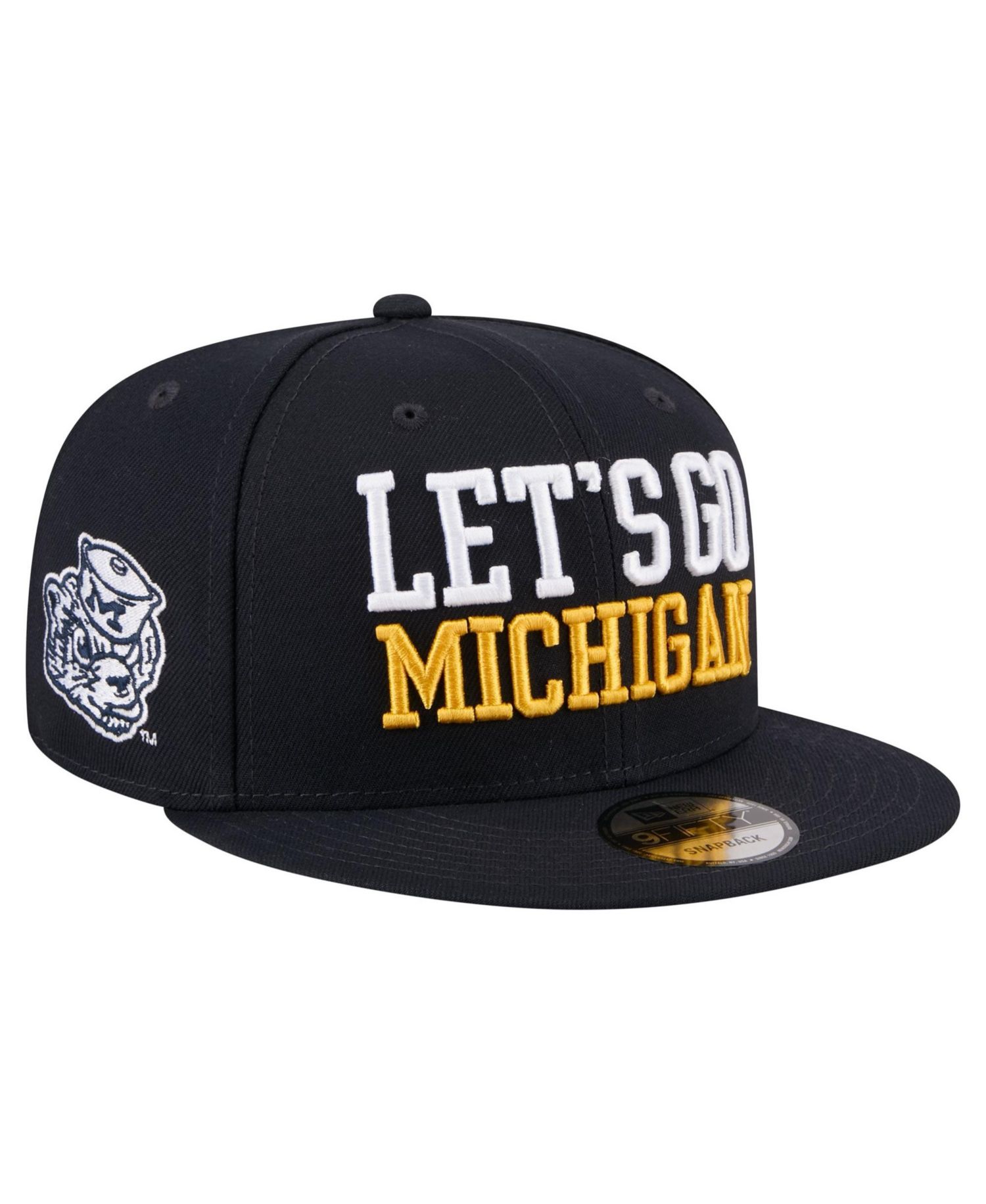 Men's Navy Michigan Wolverines Go Team 9FIFTY Snapback Hat