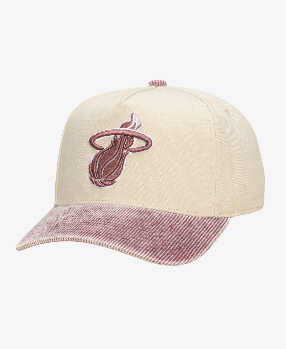 Mitchell & Ness Men's And Women's Mitchell Ness Cream/red Miami Heat Faded Pro Snapback Hat In Cream,red