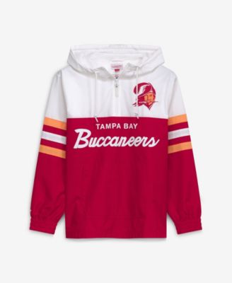 Men's  Red Tampa Bay Buccaneers Head Coach Anorak Quarter-Zip Windbreaker Jacket
