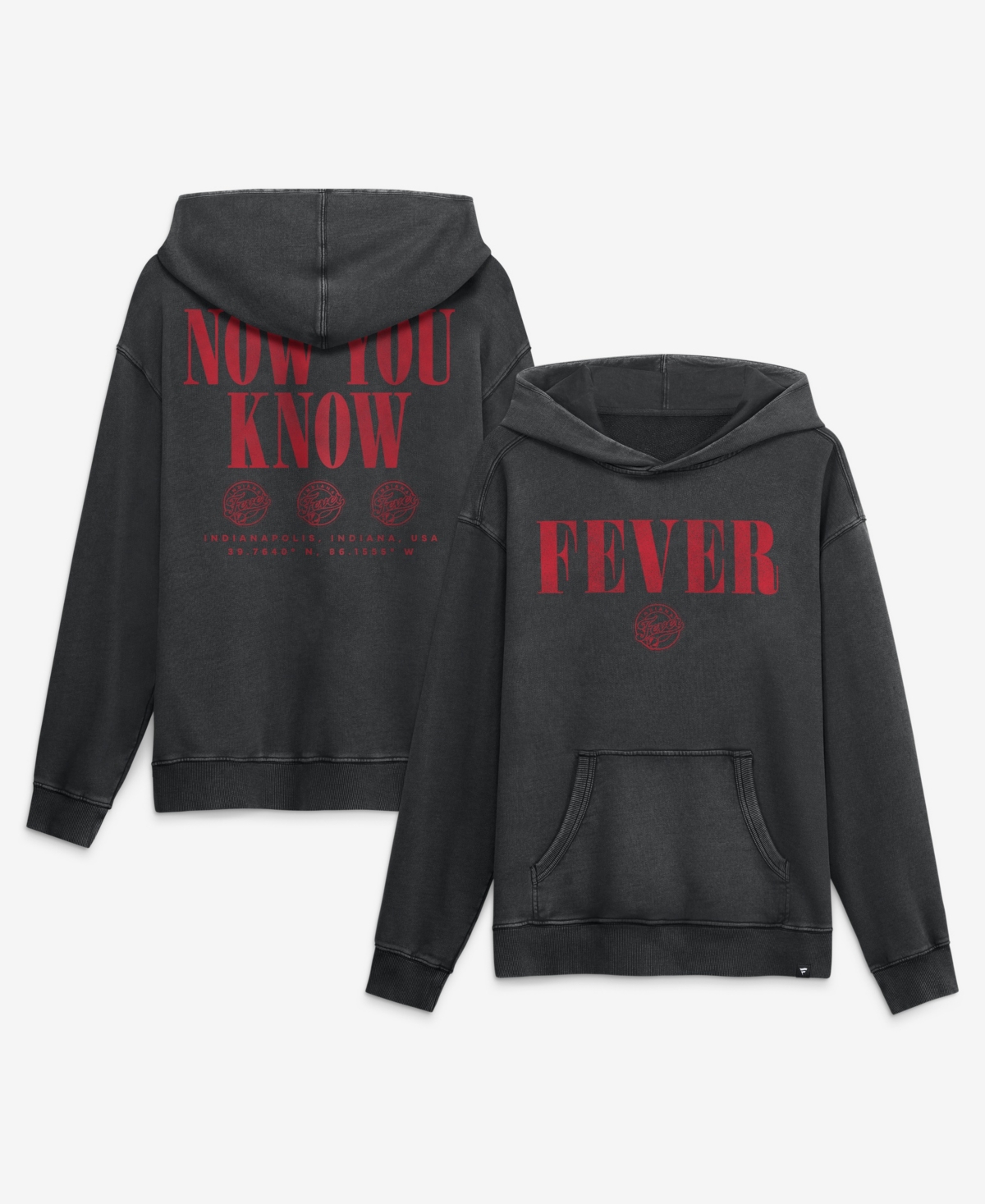 Fanatics Men's Black Indiana Fever Relaxed Washed Hoodie