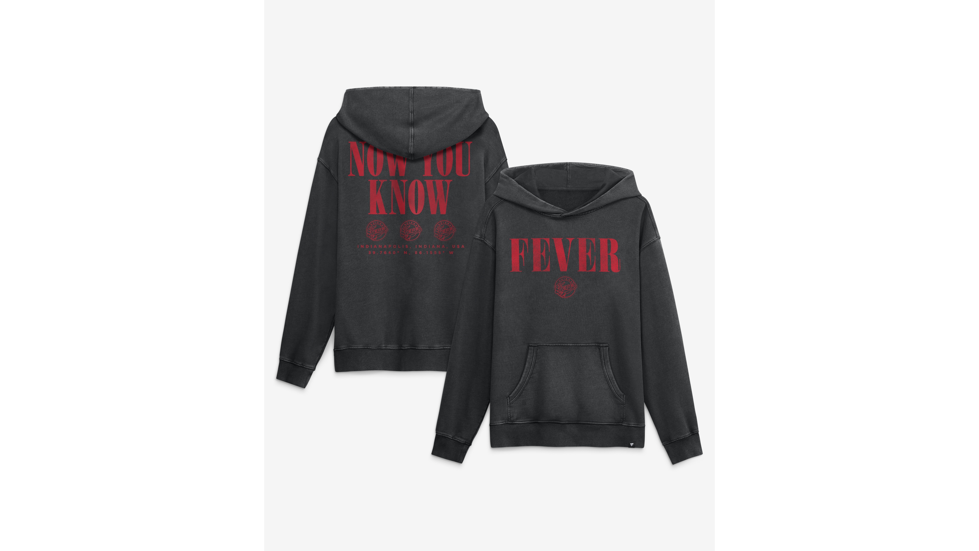 Fanatics Men's Black Indiana Fever Relaxed Washed Hoodie