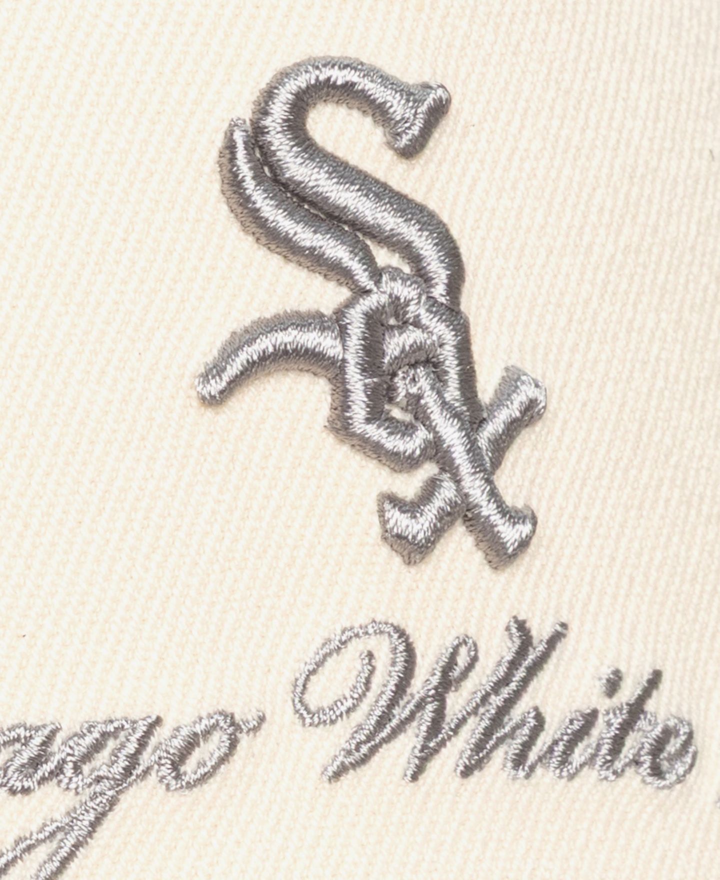 Мужская кепка Mitchell & Ness Cream/Gray Chicago White Sox Flawless Stretch-Snapback Hat — фото 3