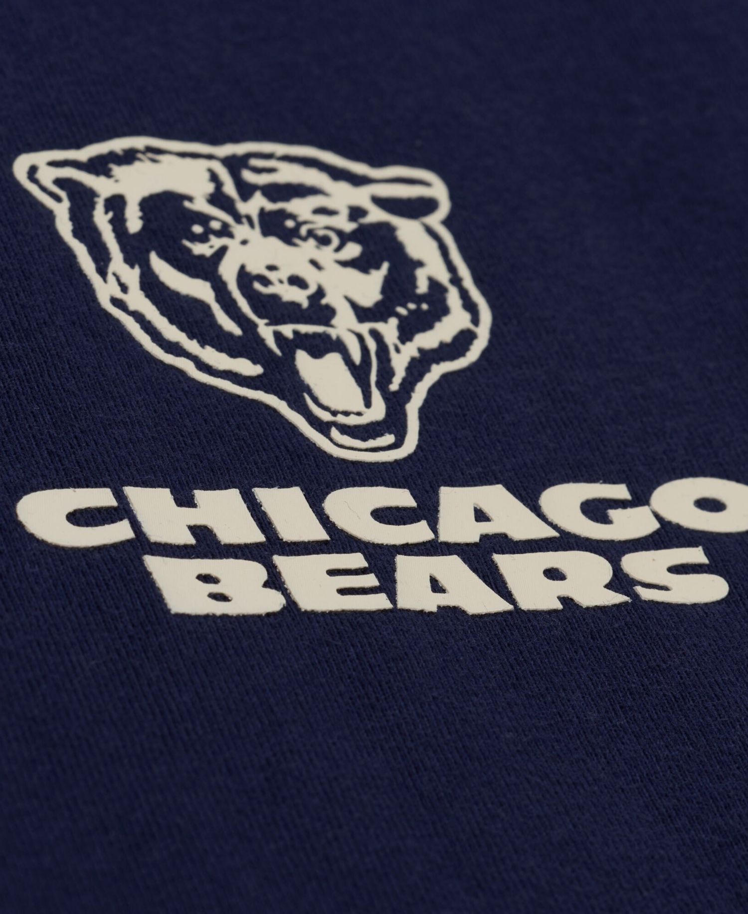 Women's Navy Chicago Bears Core Essentials Micro Logo Boxy Crop T-Shirt