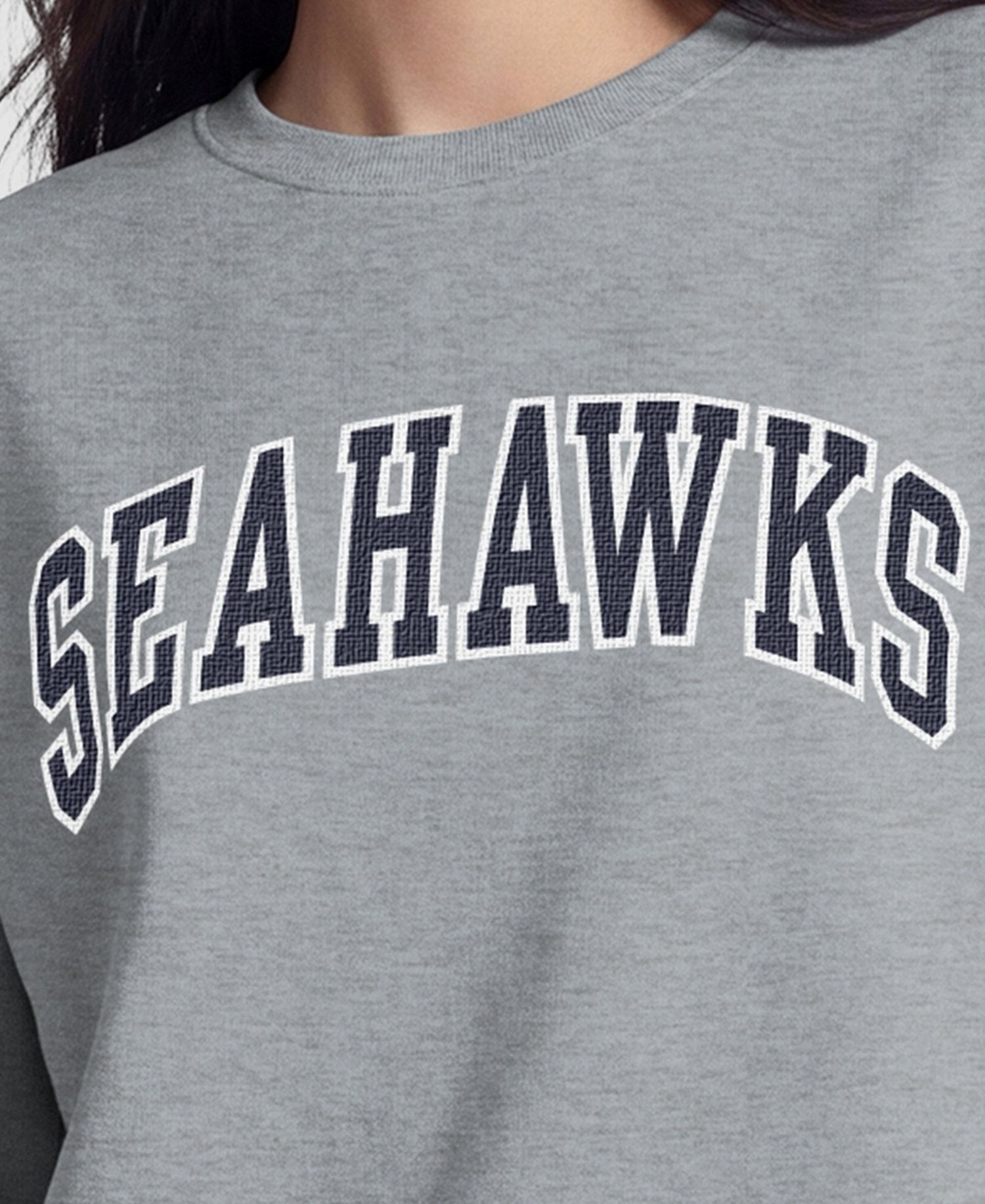 Seattle Seahawks Women's Contrast Lined Sweatshirt - Heather Gray