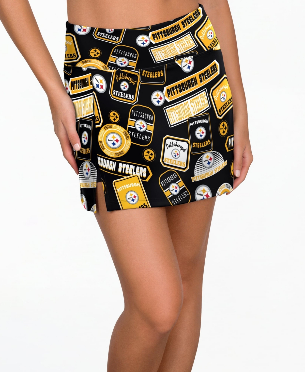 Concepts Sport Women's Black Pittsburgh Steelers Grady Sleep Skort