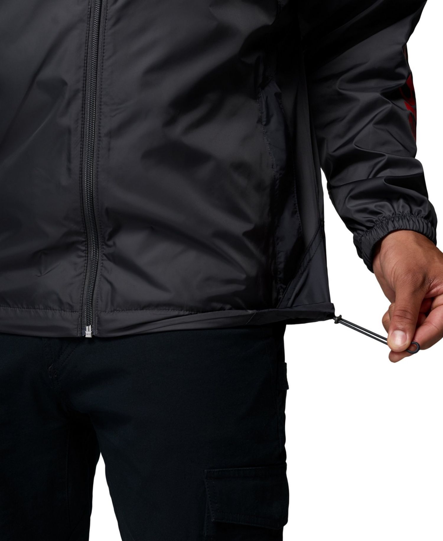 Men's Black Ohio State Buckeyes Flash Challenger II Full-Zip Hooded Windbreaker
