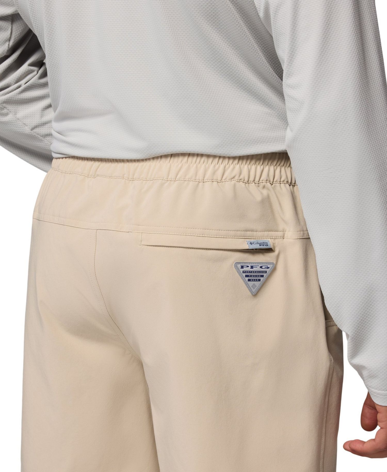 Men's Natural Georgia Bulldogs PFG Terminal Roamer™ Omni-Shade™ Stretch Shorts