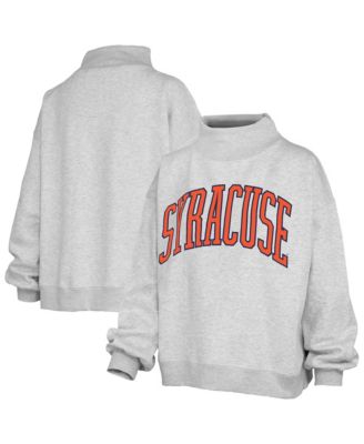Women's Gray Syracuse Orange Oversized Nelson Mock Neck Sweatshirt