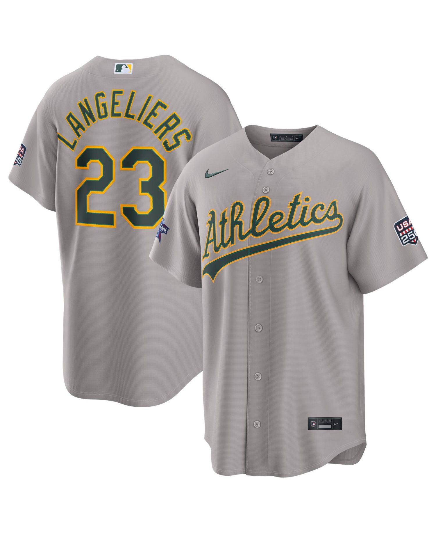 2026 All-Star Game Men's Athletics Shea Langeliers Gray Replica Jersey