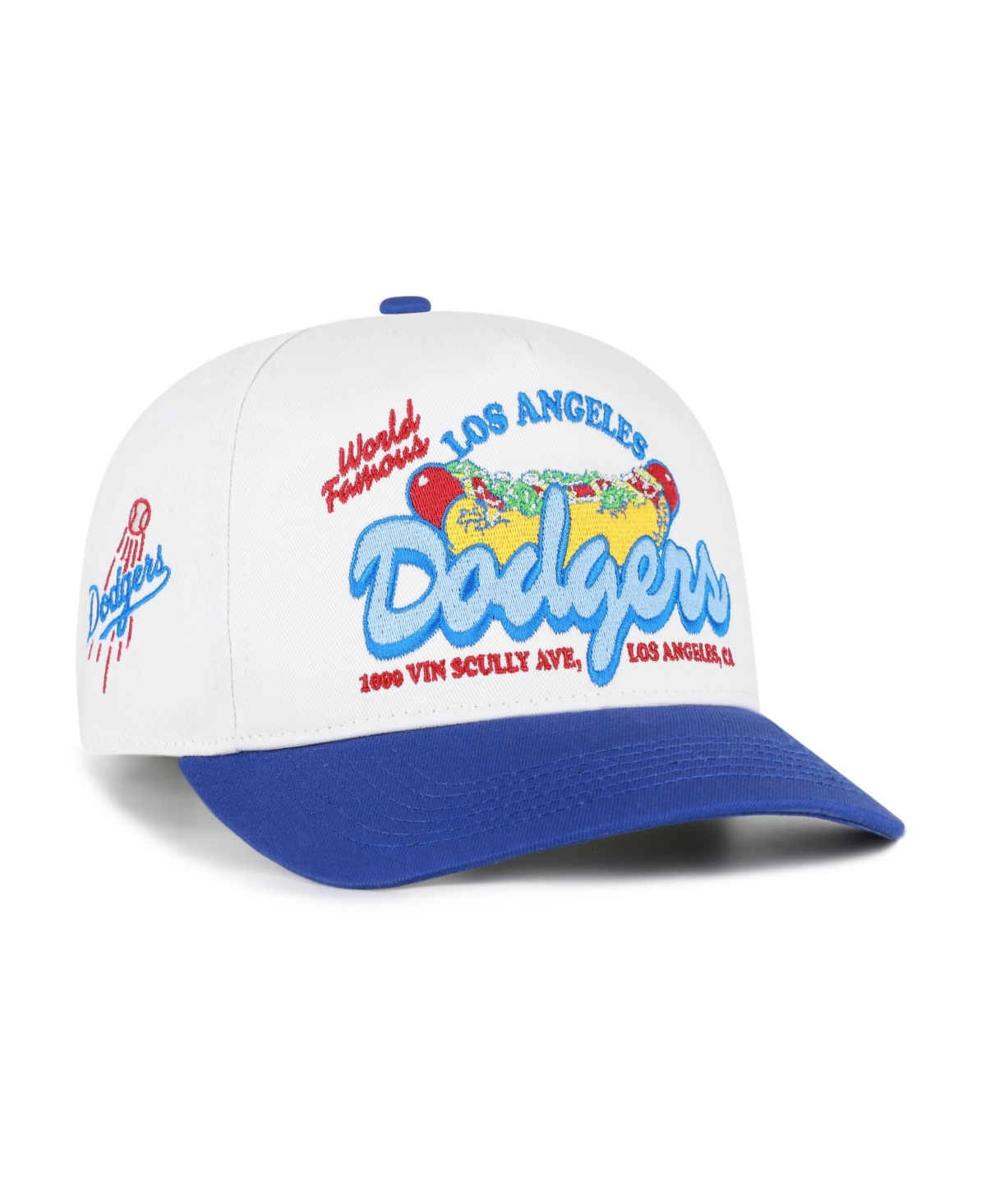 '47 Brand Men's White/Royal Los Angeles Dodgers Glizzy Collection Hitch Adjustable Hat