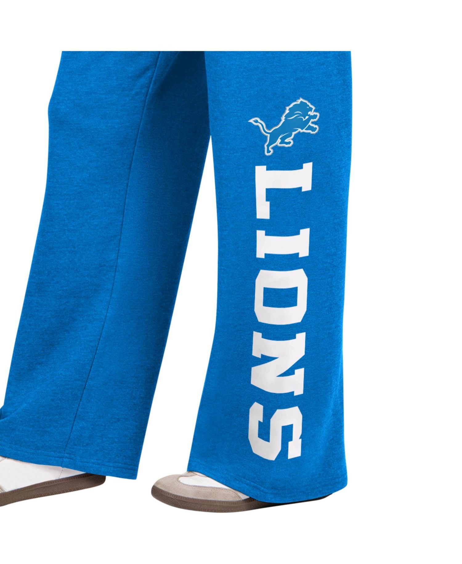Women's Royal Detroit Lions Field Wide Leg Sweatpants