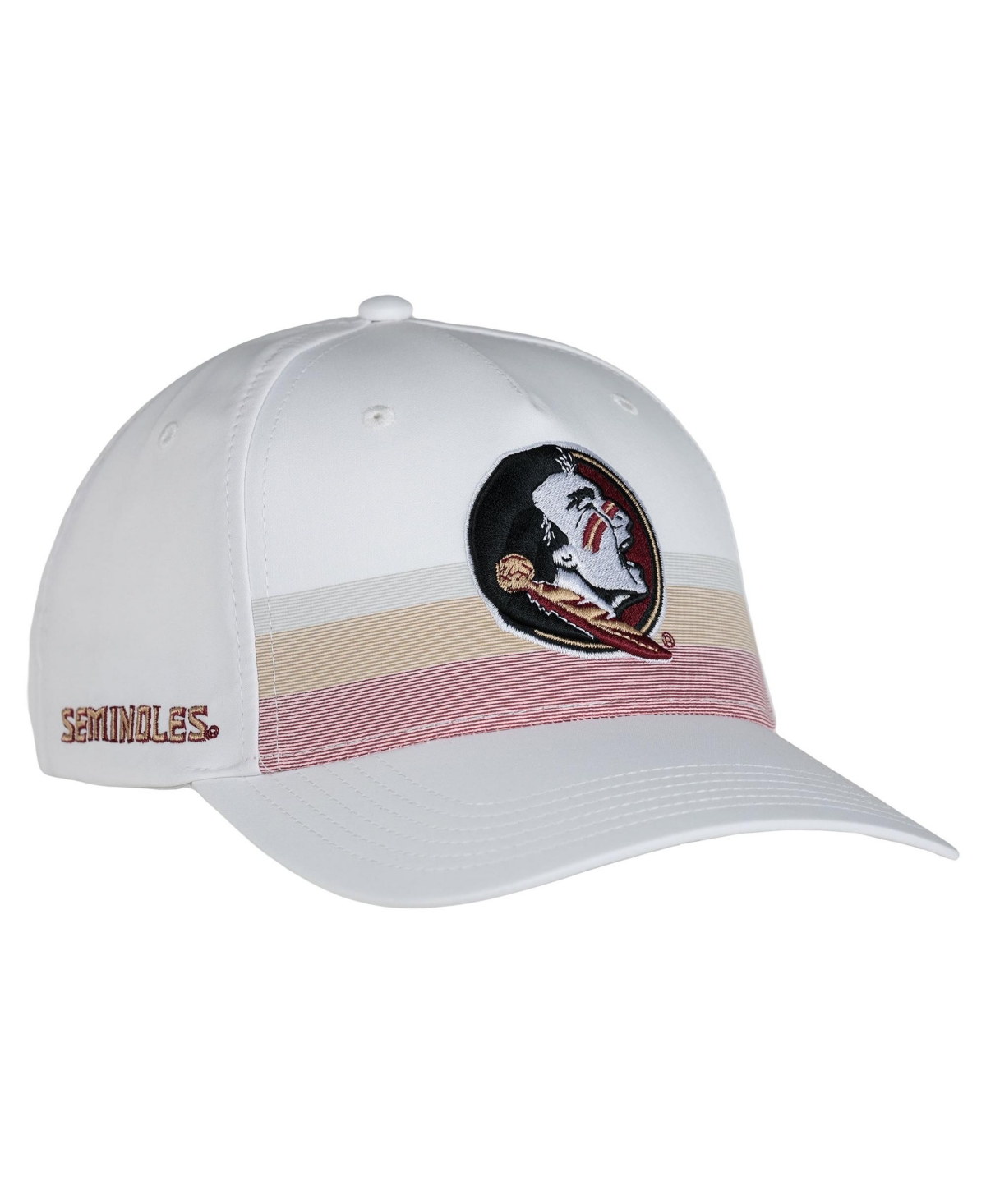 Ahead Men's And Women's White Florida State Seminoles The Sideline Adjustable Hat
