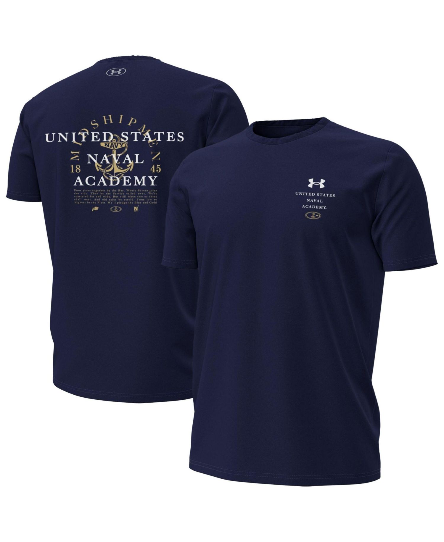 Men's Navy Navy Midshipmen 2026 Sideline Performance T-Shirt
