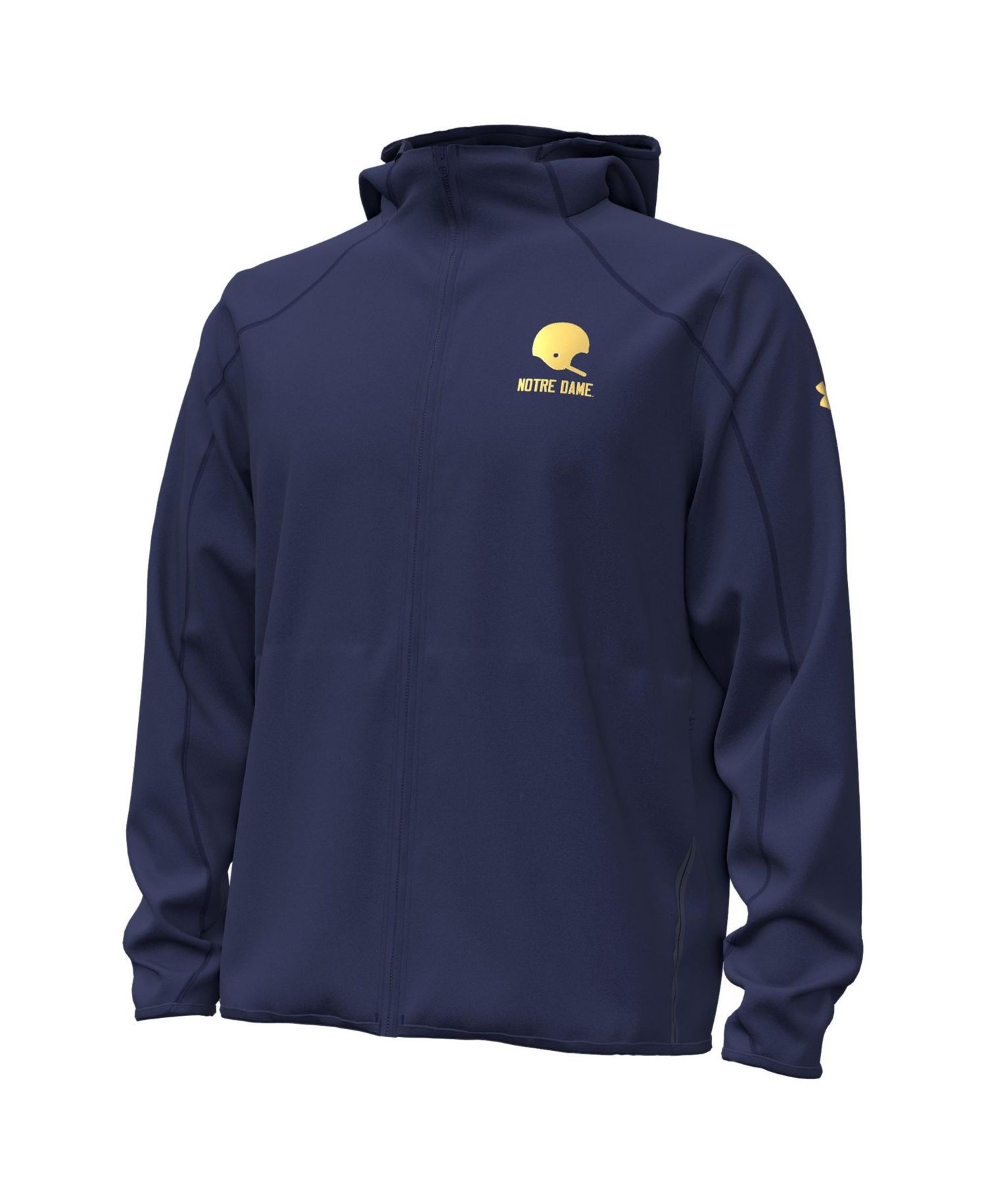 Men's Navy Notre Dame Fighting Irish 2026 Shamrock Series Unstoppable Full-Zip Hooded Jacket