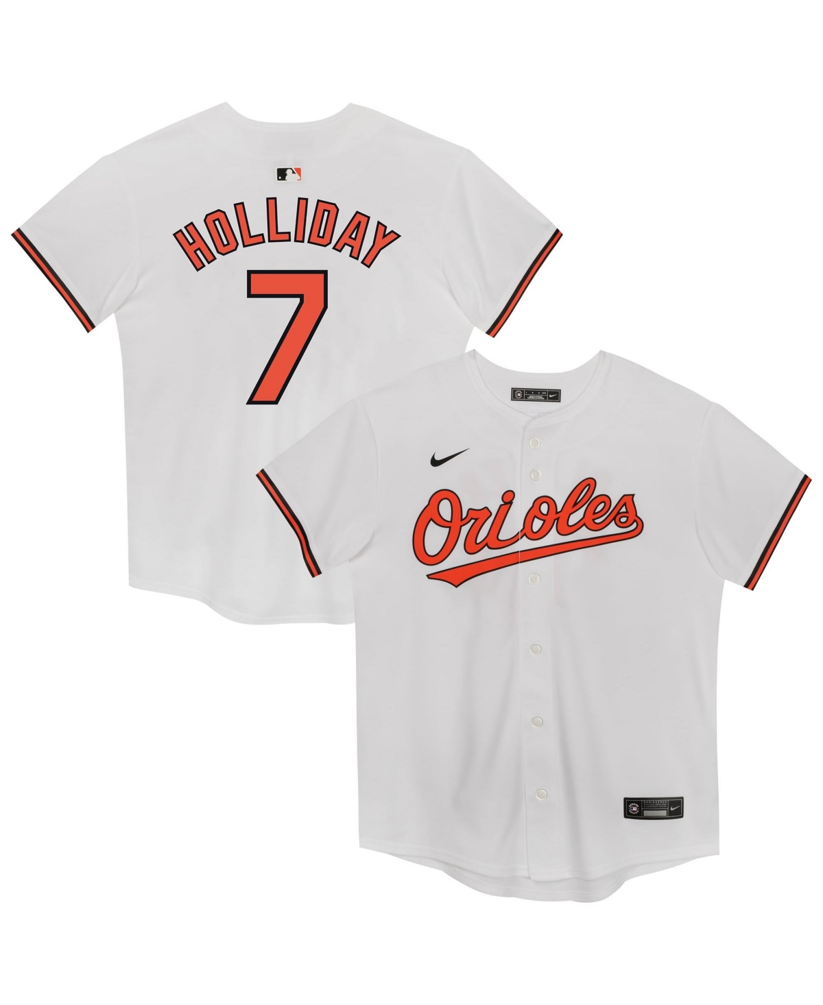 Nike Preschool Jackson Holliday White Baltimore Orioles Home Game Jersey