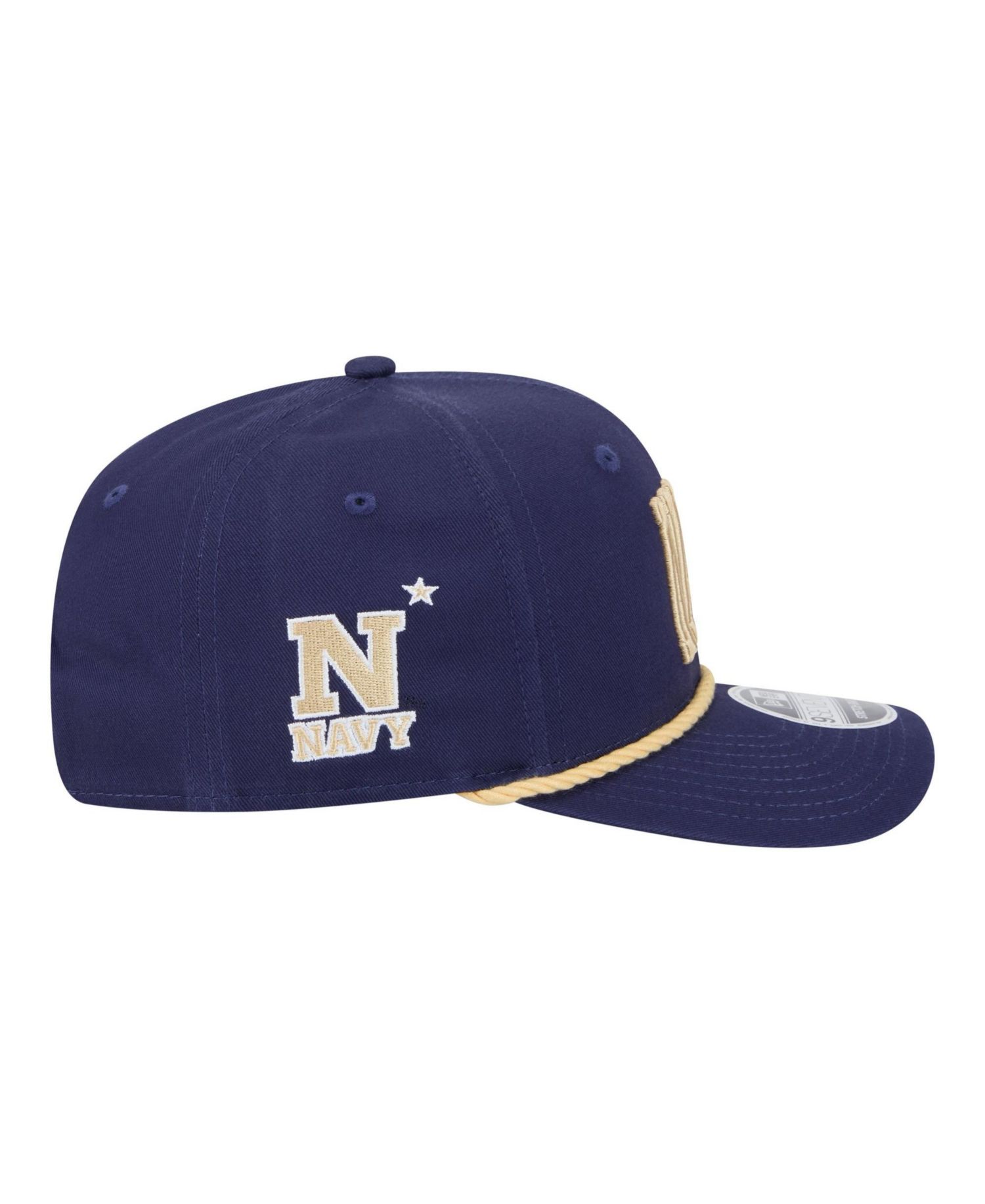 Men's Navy Navy Midshipmen Wordmark Rope 9SEVENTY Stretch-Snap Hat