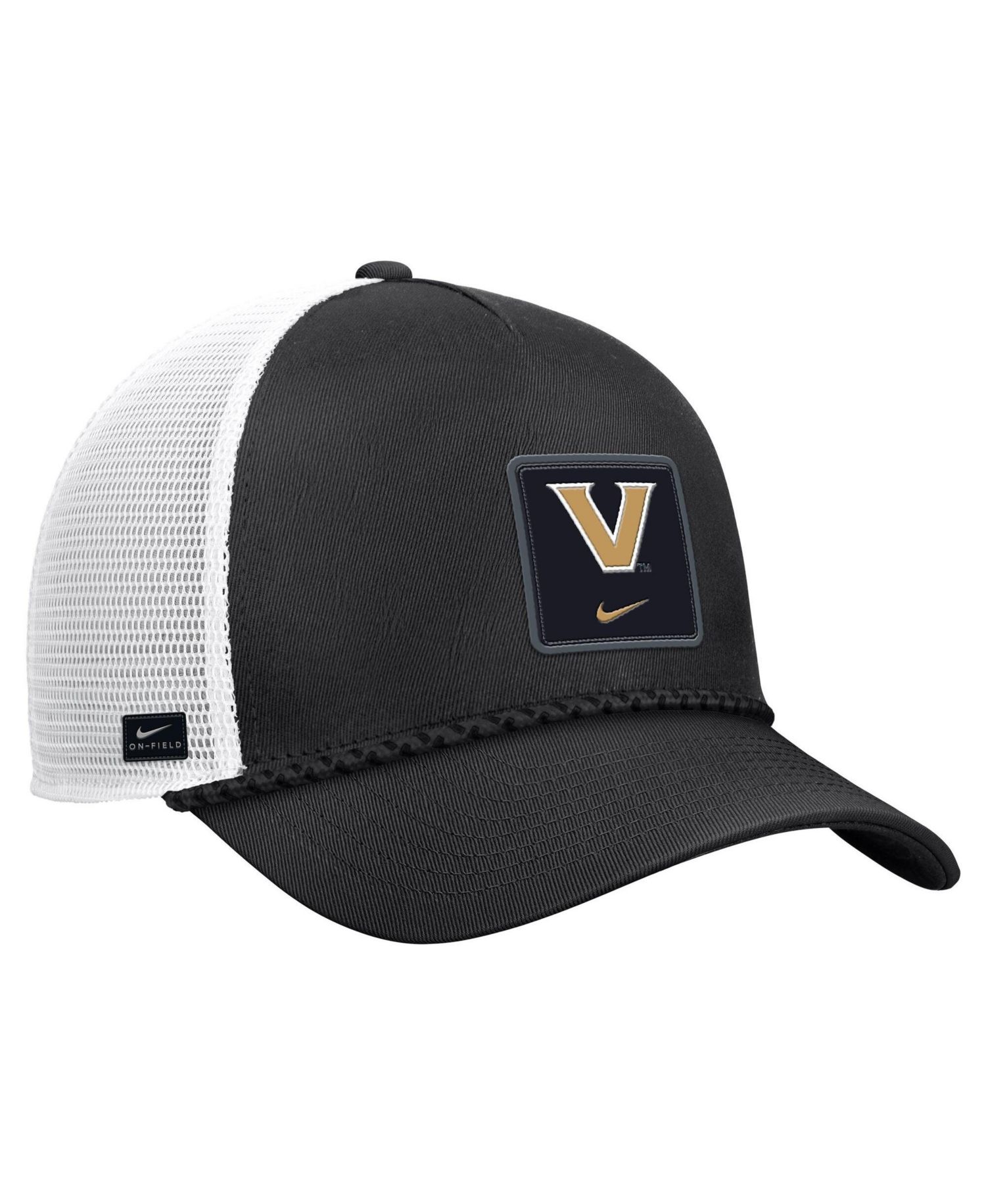 Men's Black Vanderbilt Commodores 2026 On-Field Rope Adjustable Trucker Hat