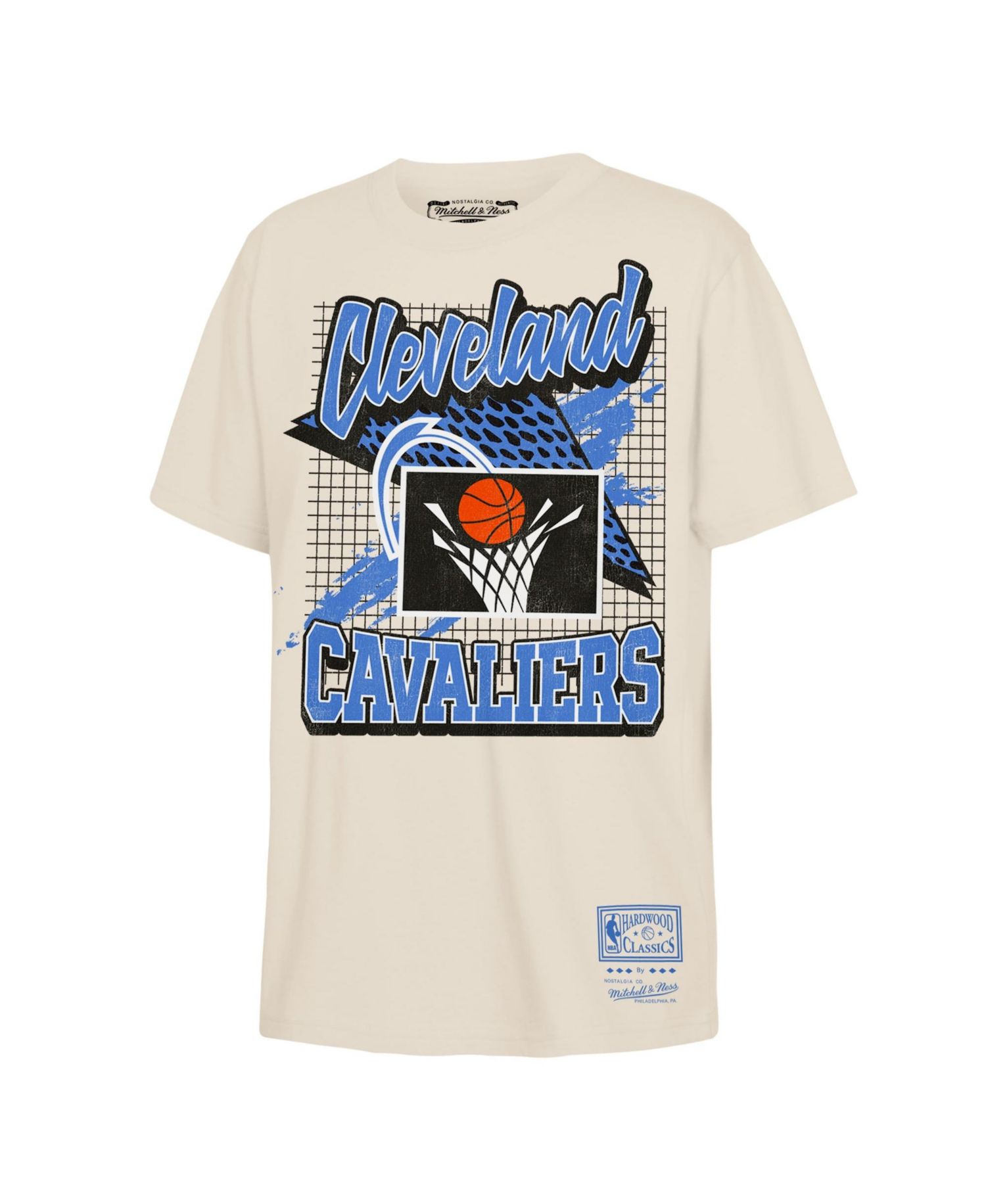 Big Boys and Girls Natural Cleveland Cavaliers Hardwood Classics Retro Vibe T-Shirt