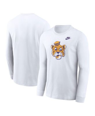 Men's White LSU Tigers Legacy Primary Logo Long Sleeve T-Shirt