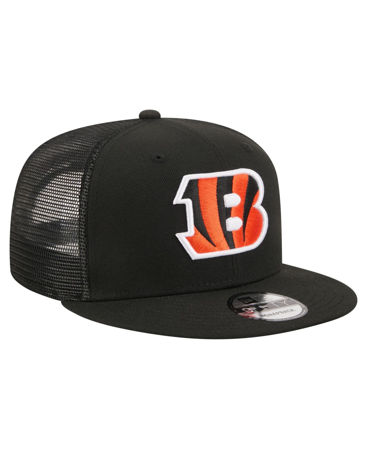 Men's Black Cincinnati Bengals Core Team 9FIFTY Trucker Snapback Hat