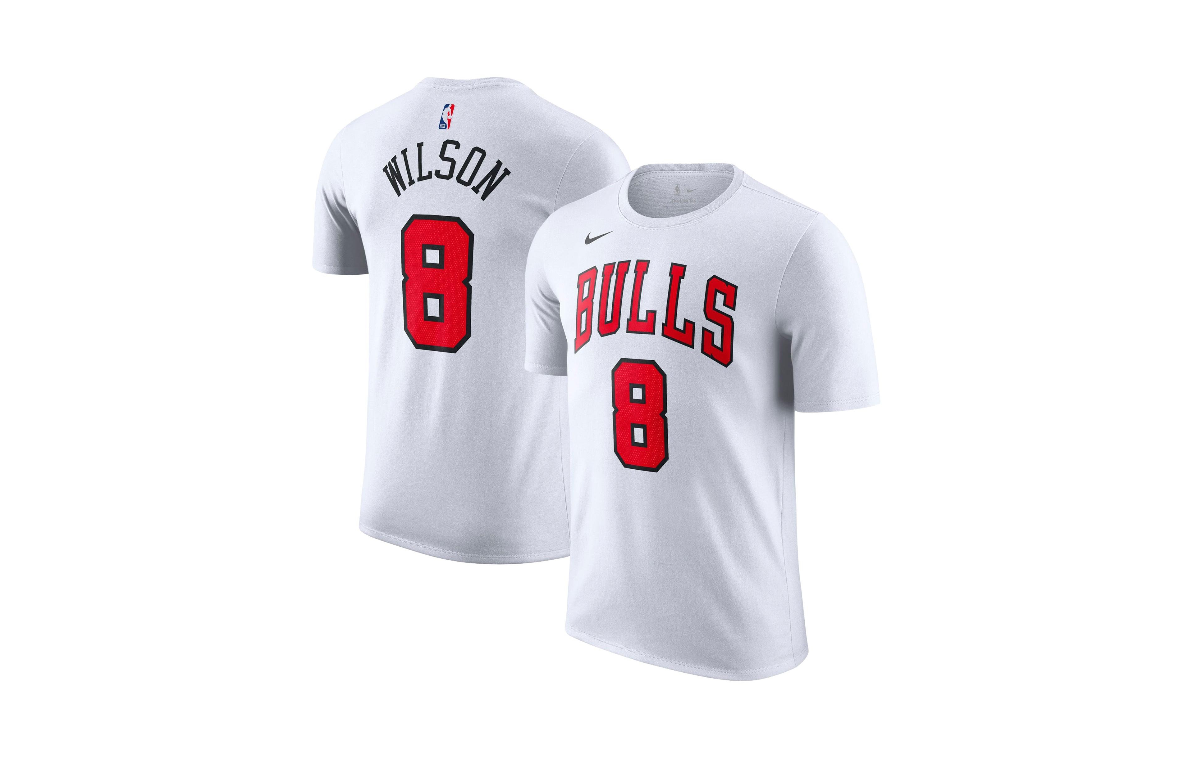 Nike Men's and Women's Caleb Wilson White Chicago Bulls Association Edition Name & Number T-Shirt
