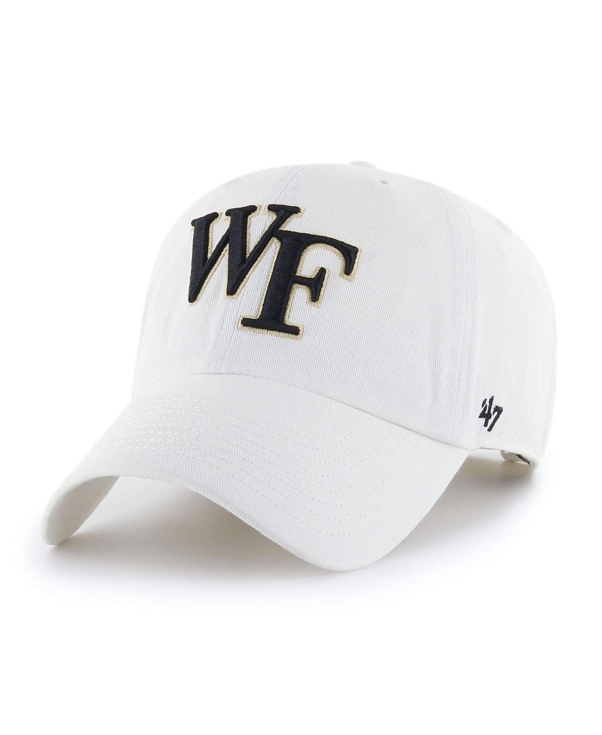 '47 Brand Men's and Women's Wake Forest Demon Deacons White Clean Up Adjustable Hat - White