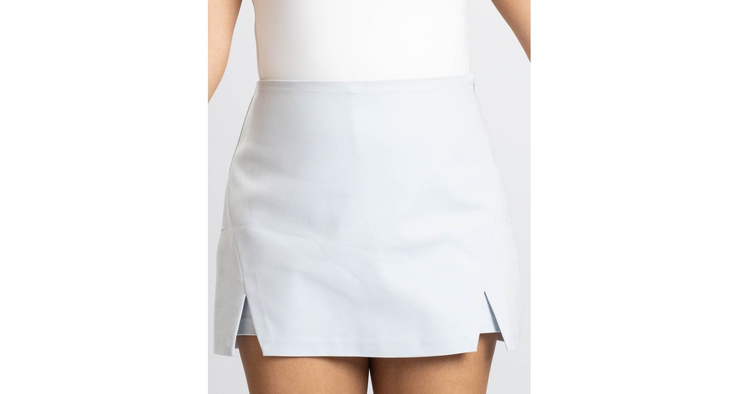 Women's Zaire Mini Skort with Two Triangle Cut Out Pleats in the Front